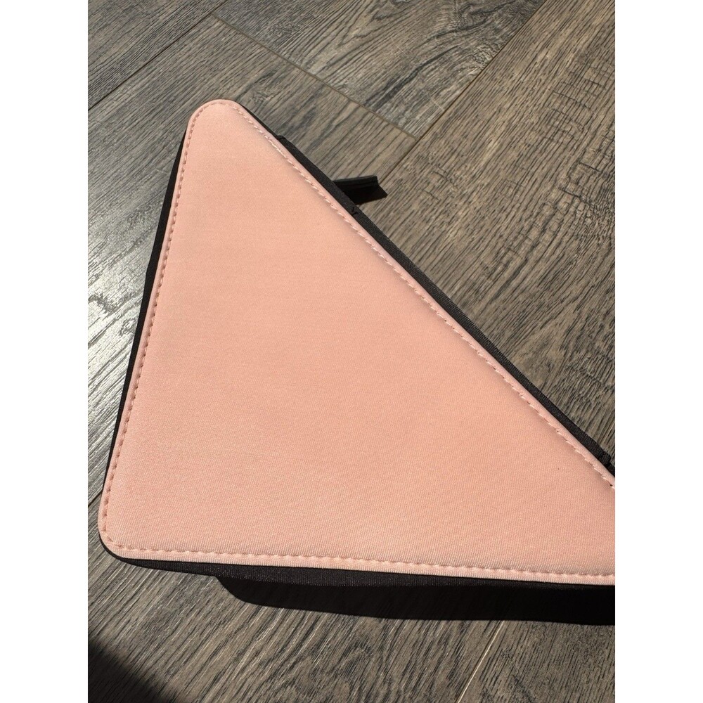 Prada Beauty Triangle Cosmetic Pouch Pink/Black Brand New Makeup Bag Travel - Picture 4 of 4